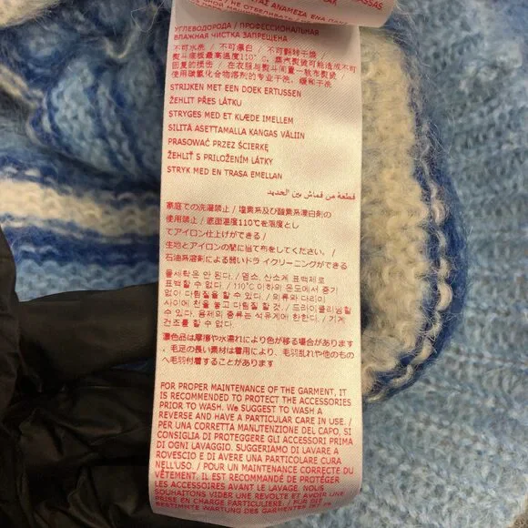 Marni Blue & White Striped Mohair-Blend Sweater Size 38 With Original tag - Picture 15 of 15